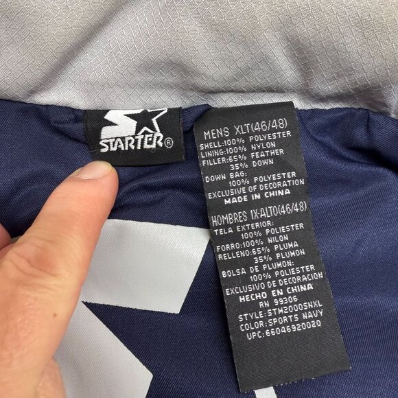 ✅Mens XLT 46/48 Vintage Starter 3-in-1 Winter Jacket Feather/Down Insulated Navy - Picture 2 of 14